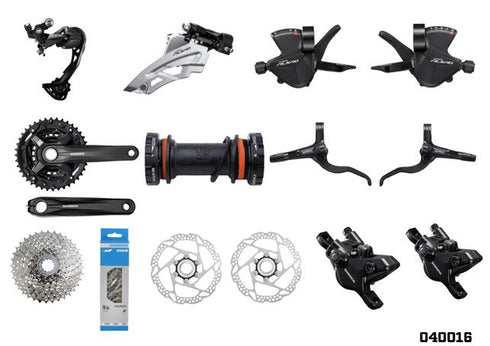 Grupo Shimano Alivio M3100 40-30-22T 11-36t 3*9 Vel