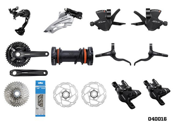 Grupo Shimano Alivio M3100 40-30-22T 11-36t 3*9 Vel