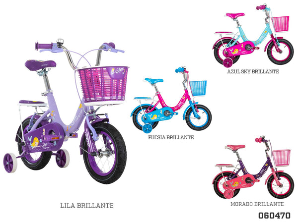 Bicicleta Infantil Niña 12" Siren GW