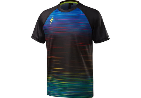 POLERA PARA NIÑOS ENDURO GROM 3/4 Black Teal Fade